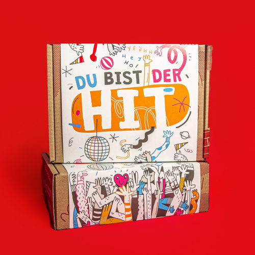 HEYHO-Geschenkkarton mit zwei Gläsern - Du bist der Hit