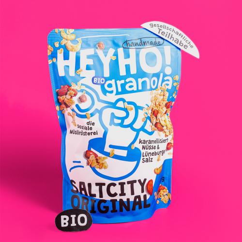 Saltcity Original - HEYHO Classic Glas - Handmade Granola mit karamellisierten Nüssen & Salz